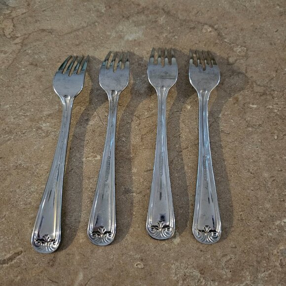 Lot of 4 Gorham WINFIELD Salad Forks 6 7/8" Glossy 18/8 Stainless Flatware - Picture 3 of 5